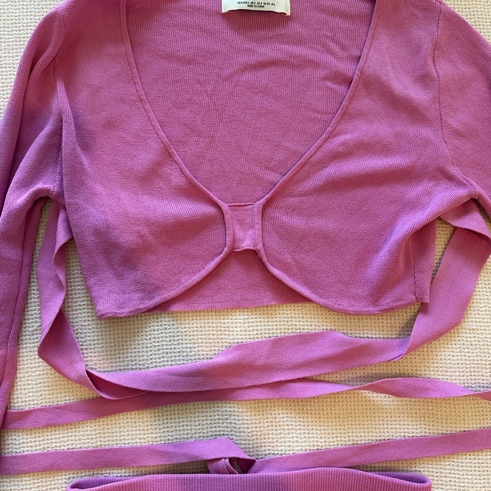 Atoir Palace Dress Pink Knit Fabric View 5